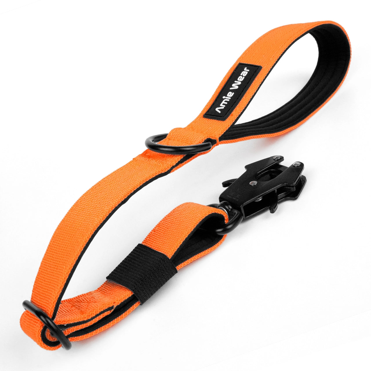 Kurzleine mit Sicherheitsverschluss und Handschlaufe – Orange