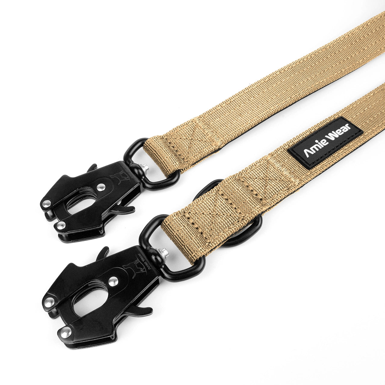 Taktische Hundeleine dreifach verstellbar – Beige