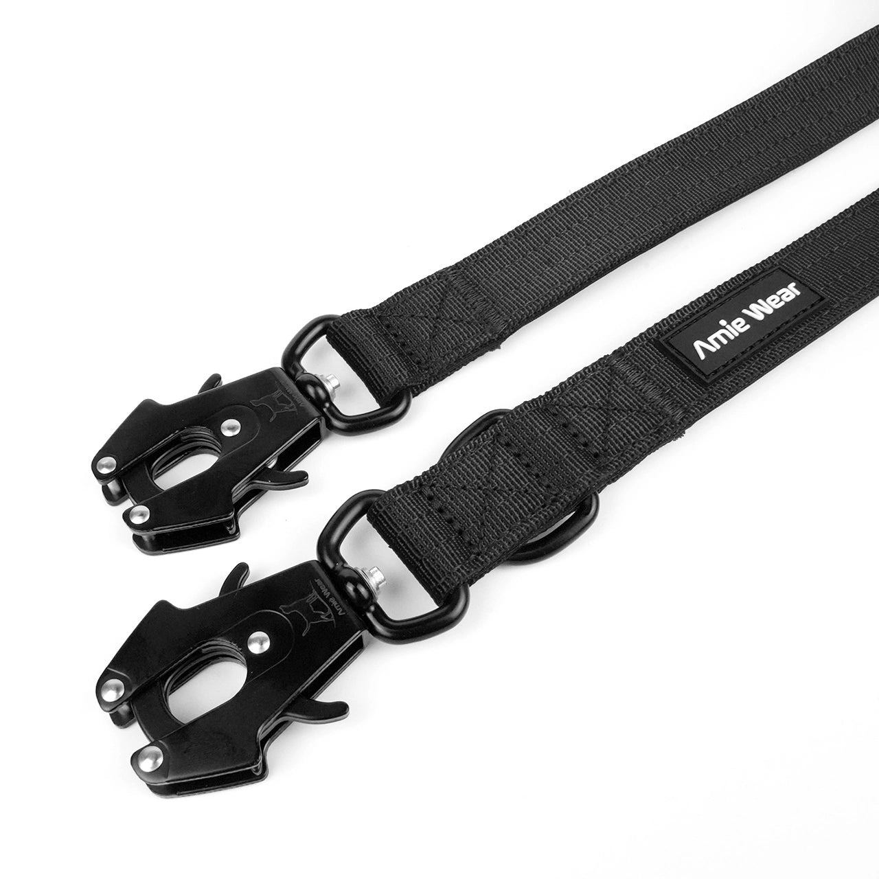 Taktische Hundeleine dreifach verstellbar – Schwarz