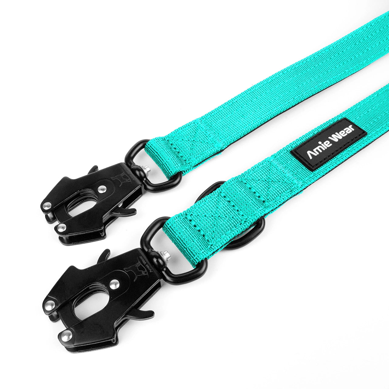 Taktische Hundeleine dreifach verstellbar – Türkisblau