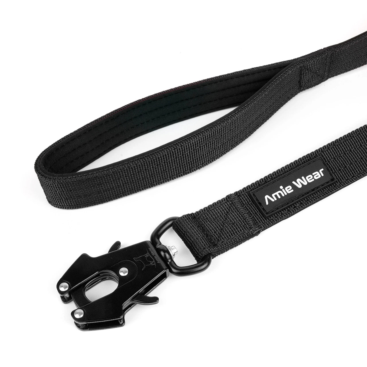 Taktische Hundeleine mit Handschlaufe – Schwarz