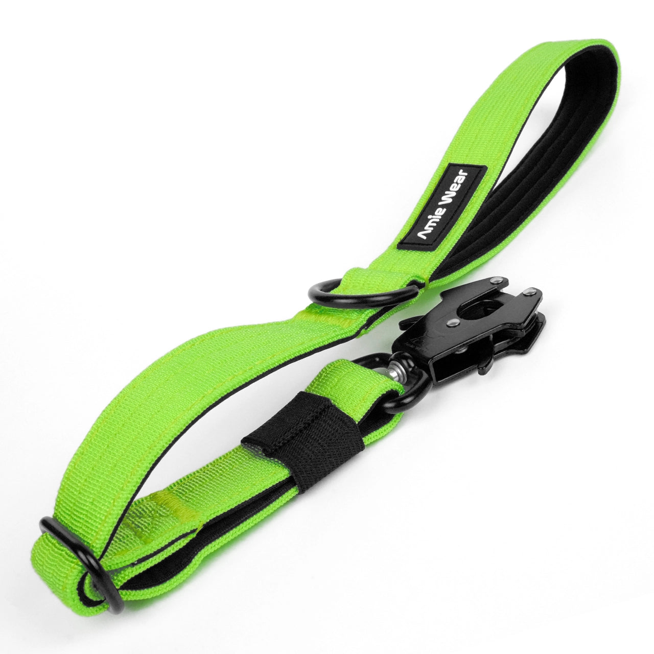 Kurzleine mit Sicherheitsverschluss und Handschlaufe – Grün
