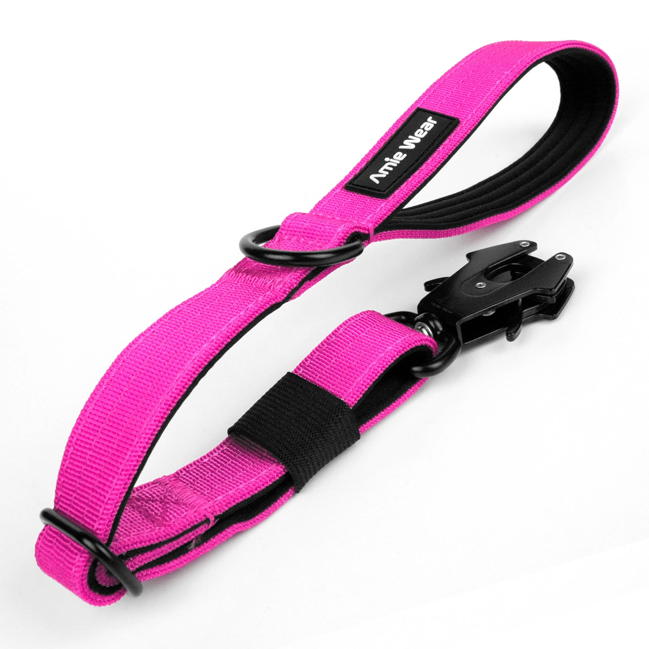 Kurzleine mit Sicherheitsverschluss und Handschlaufe – Magenta