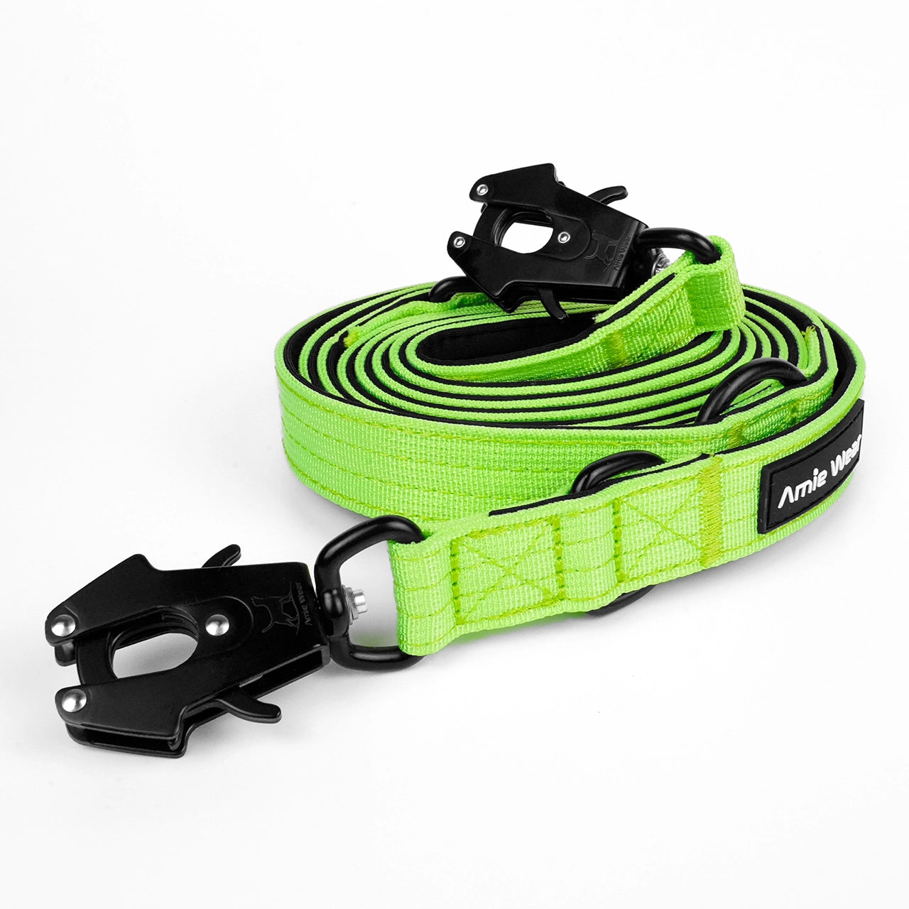 Taktische Hundeleine dreifach verstellbar – Grün