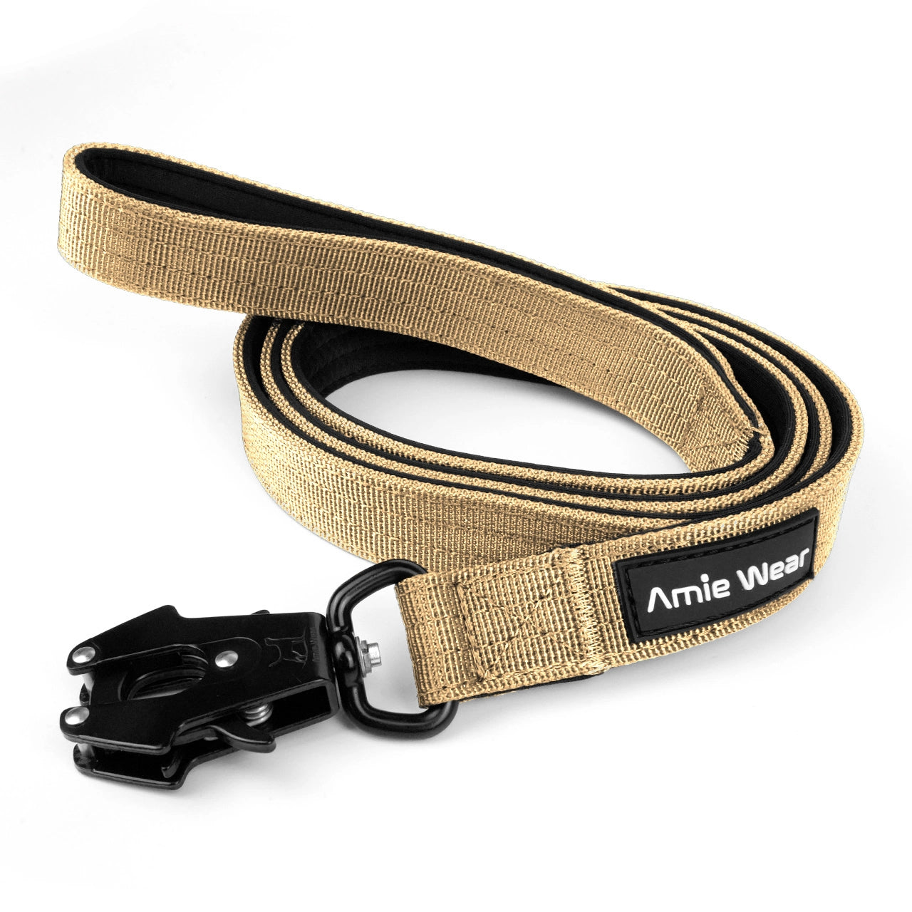 Taktische Hundeleine mit Handschlaufe – Beige