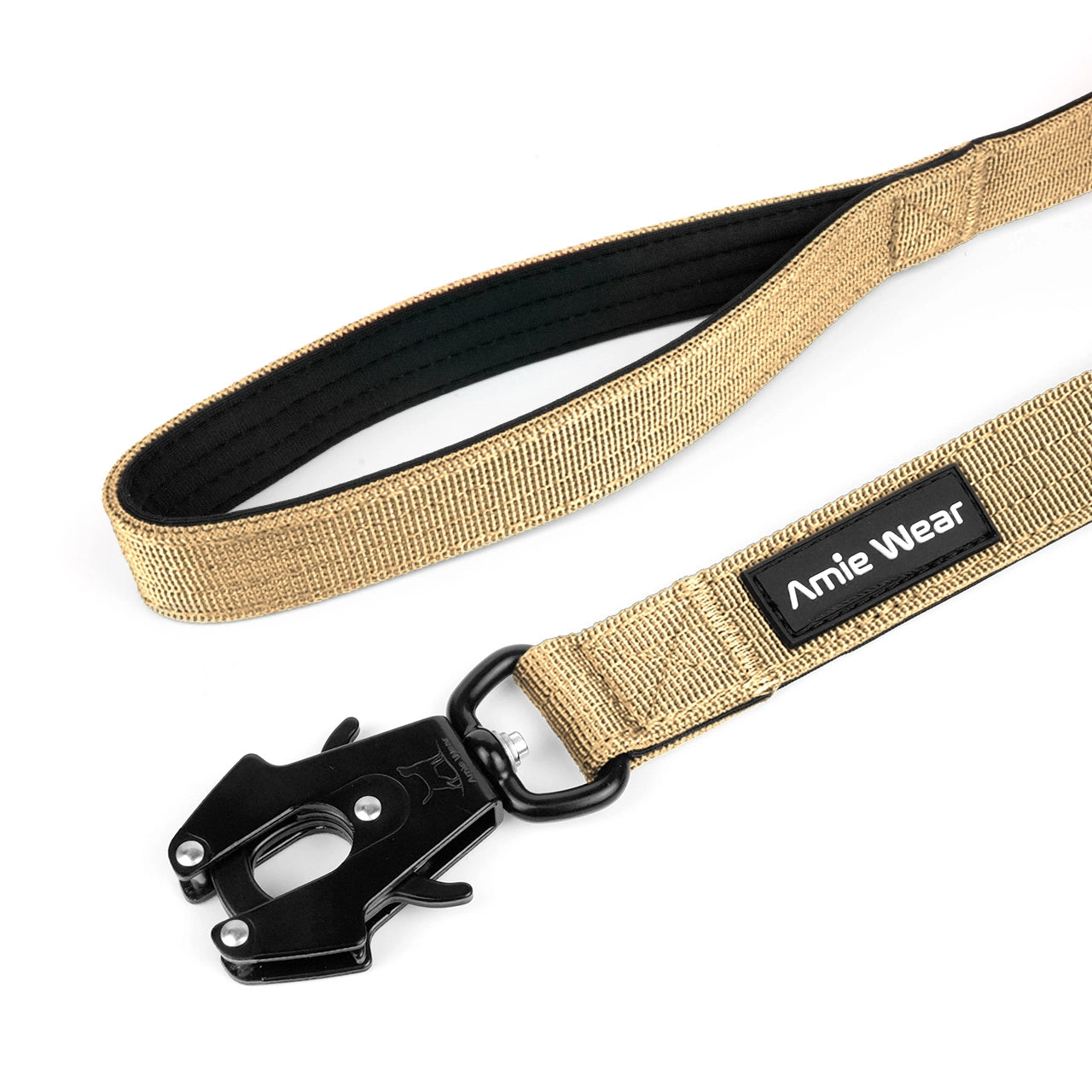 Taktische Hundeleine mit Handschlaufe – Beige