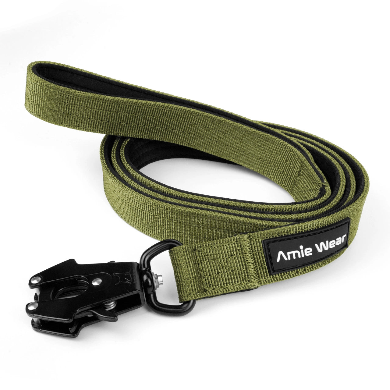 Taktische Hundeleine mit Handschlaufe – Olivgrün