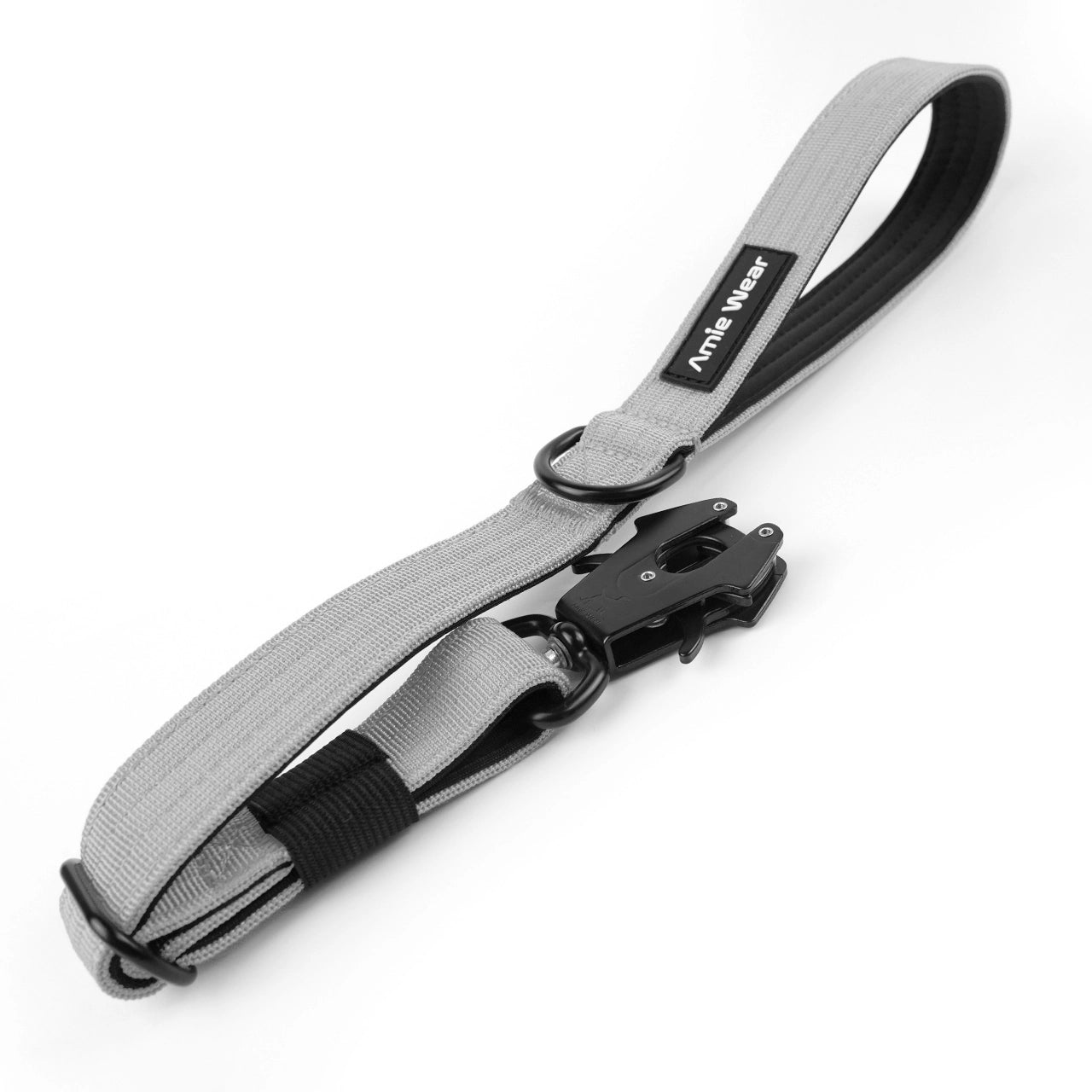 Kurzleine mit Sicherheitsverschluss und Handschlaufe – Hellgrau