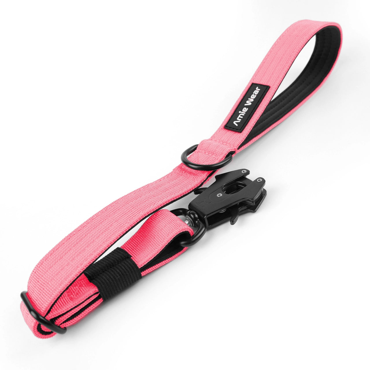 Kurzleine mit Sicherheitsverschluss und Handschlaufe – Rosa