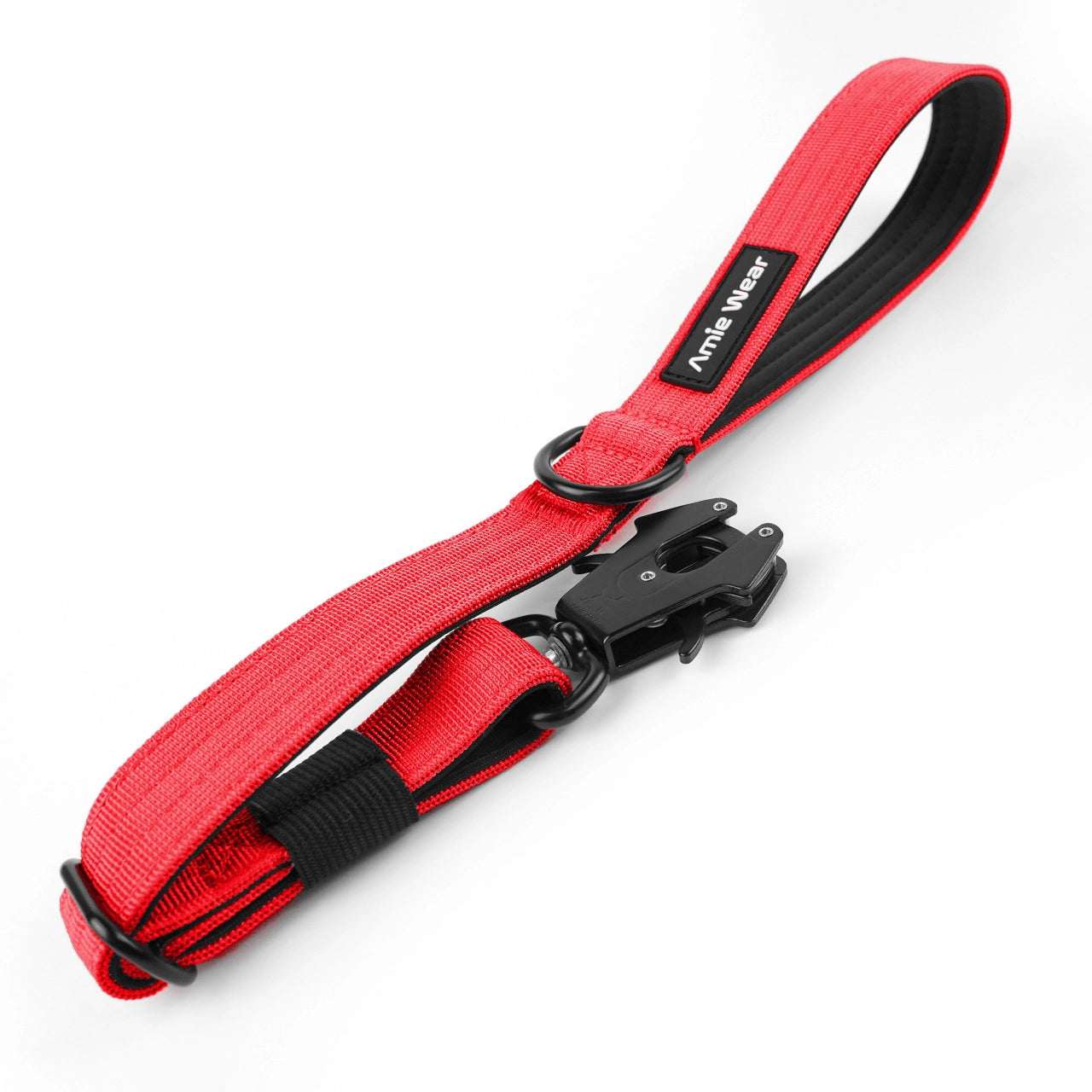 Kurzleine mit Sicherheitsverschluss und Handschlaufe – Rot